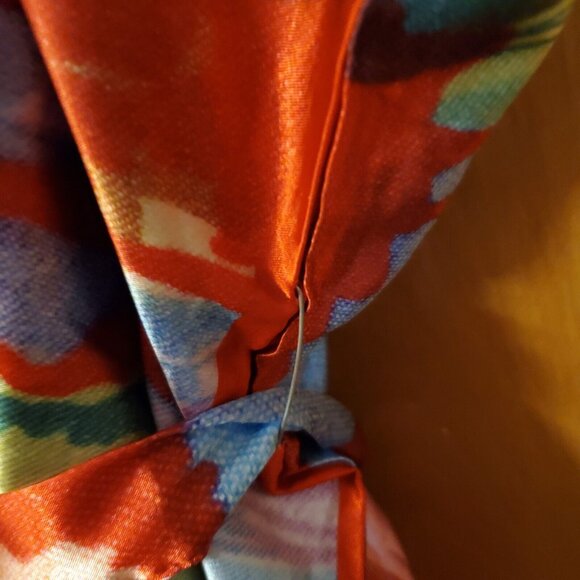 Vibrant Print Robe Coverup Kimono One Size Multicolor EUC - Picture 4 of 6